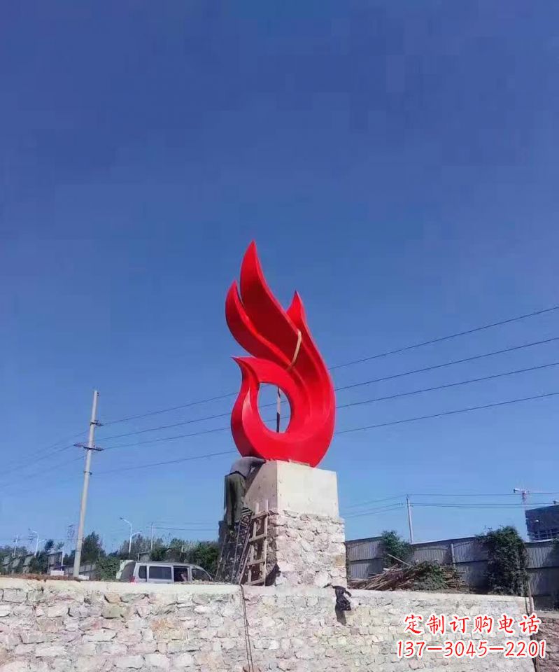 湖州凤凰雕塑点缀城市的不锈钢景观