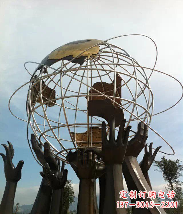 湖州石家庄的地球雕塑一个城市的精神象征