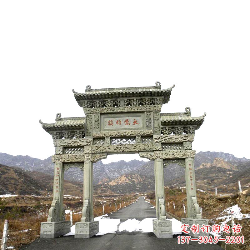 湖州三门石牌坊雕塑——古韵依旧