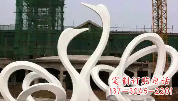 湖州不锈钢天鹅雕塑给人以美丽的感受