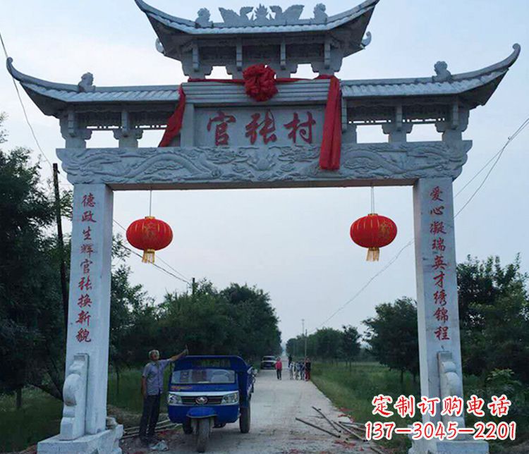 湖州村庄牌坊石雕传承中华文化