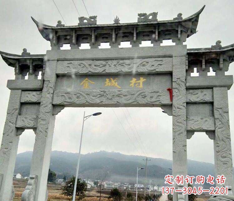 湖州该牌坊雕塑。