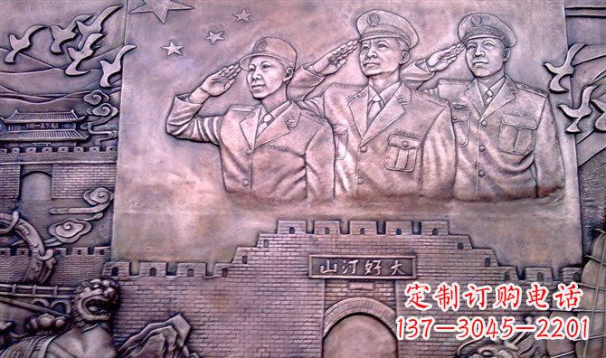 湖州献礼铜军人雕塑——赞美大好河山