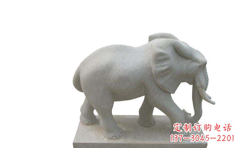 湖州大象雕塑大理石大象公园的精美艺术
