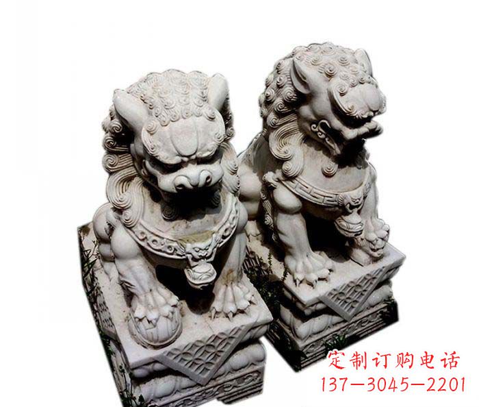 湖州大理石仿古石狮子雕塑