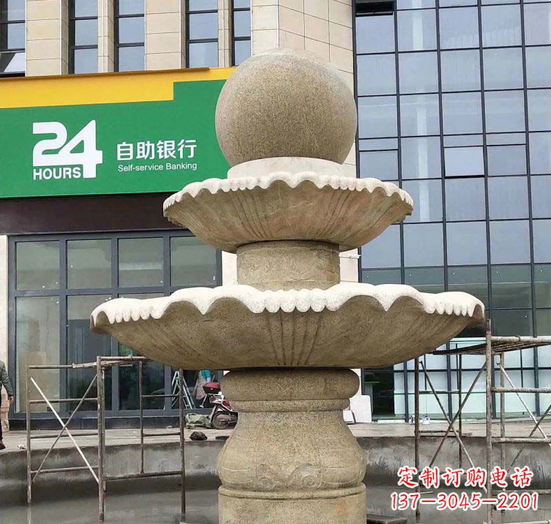 湖州大理石风水球喷泉雕塑