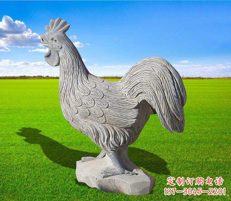 湖州大理石公鸡雕塑精美的艺术瑰宝