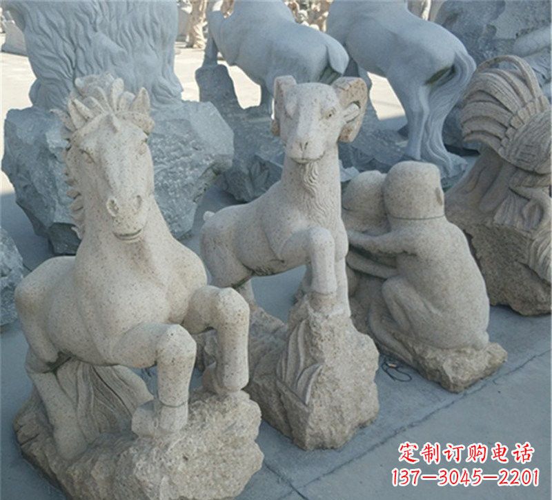 湖州大理石公园动物雕塑