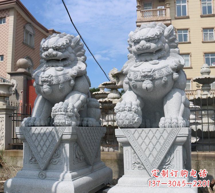 湖州大理石狮子雕塑,助您拥有完美的家居装饰