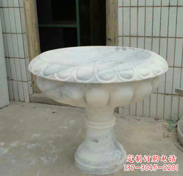 湖州大理石花盆雕塑精美绝伦，艺术风采