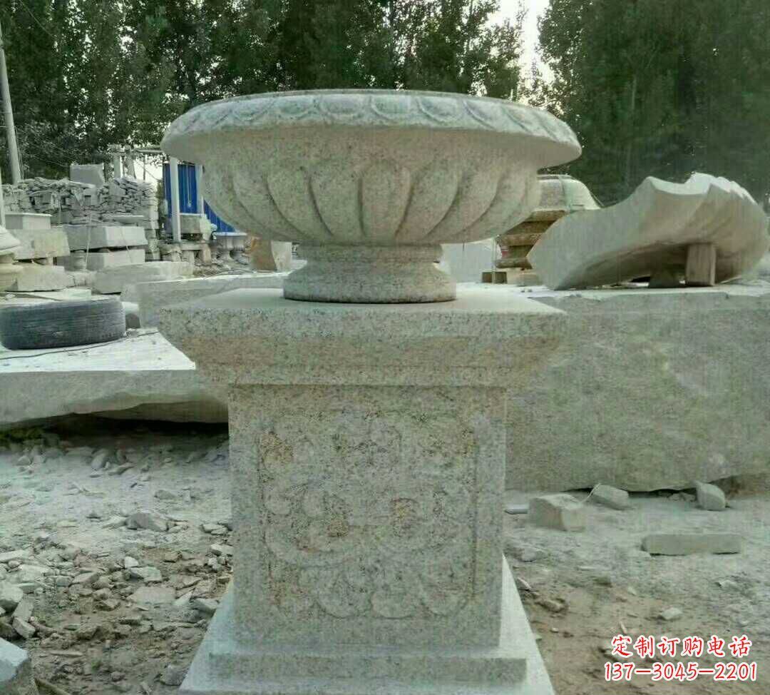 湖州大理石花盆雕塑