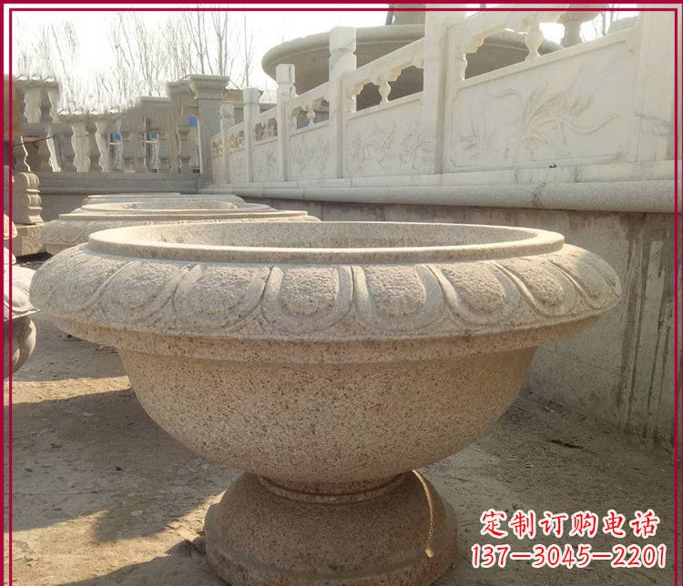 湖州大理石花盆雕塑
