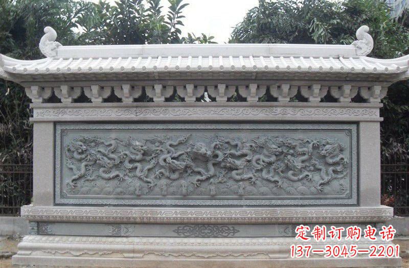 湖州大理石九龙壁雕塑