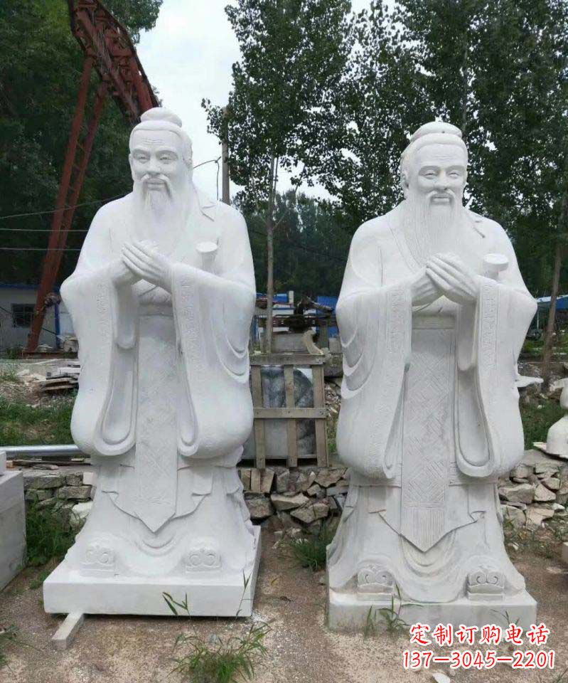 湖州高雅大理石孔子雕塑