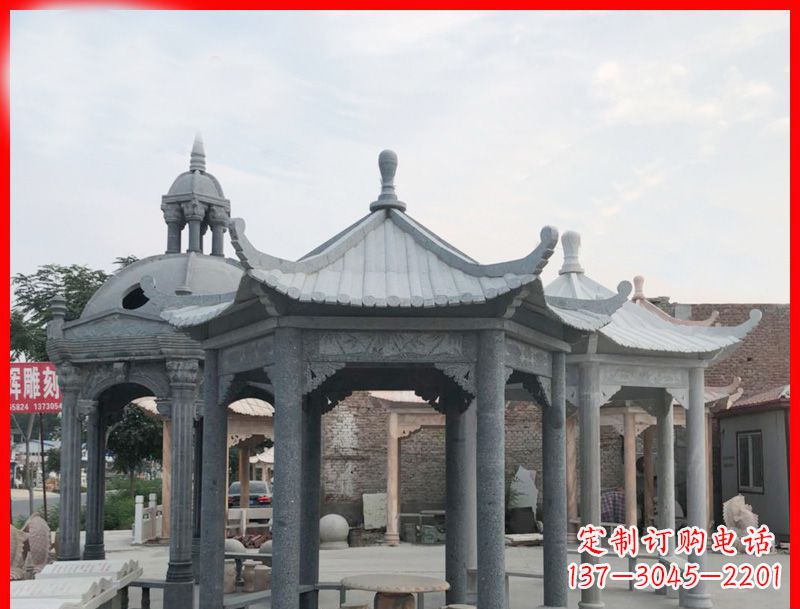 湖州六角凉亭石雕