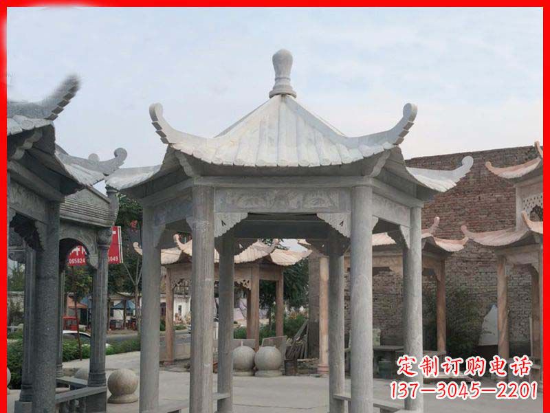 湖州大理石凉亭石雕