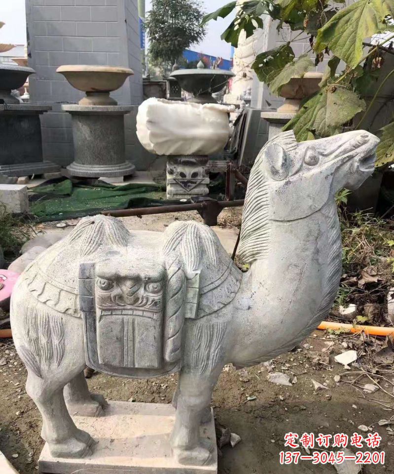 湖州精美大理石骆驼雕塑