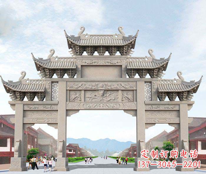 湖州大理石牌坊石雕艺术品