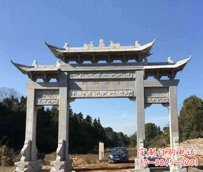 湖州精美石雕牌坊雕塑