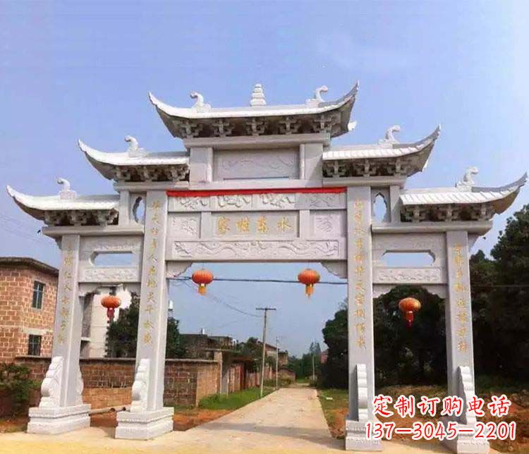 湖州大理石牌坊石雕
