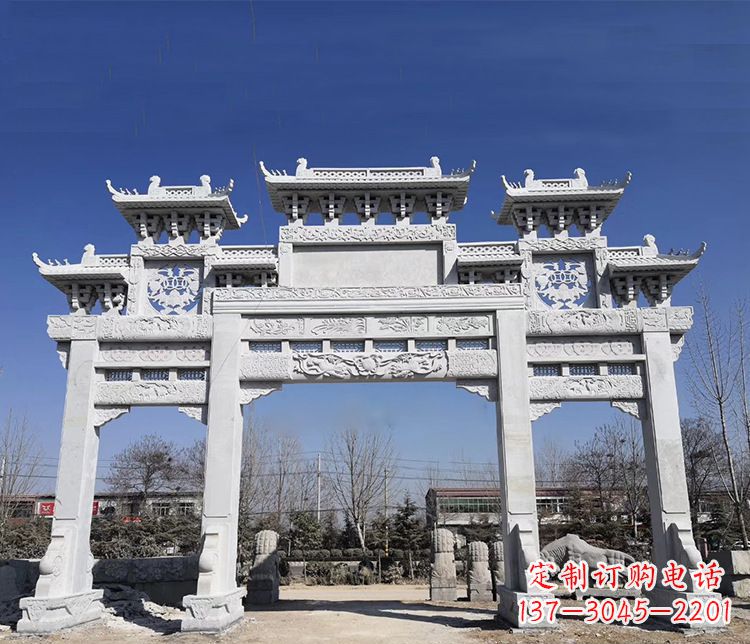 湖州特色大理石牌坊石雕