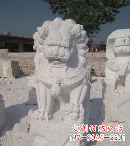 湖州精美大理石狮子雕塑