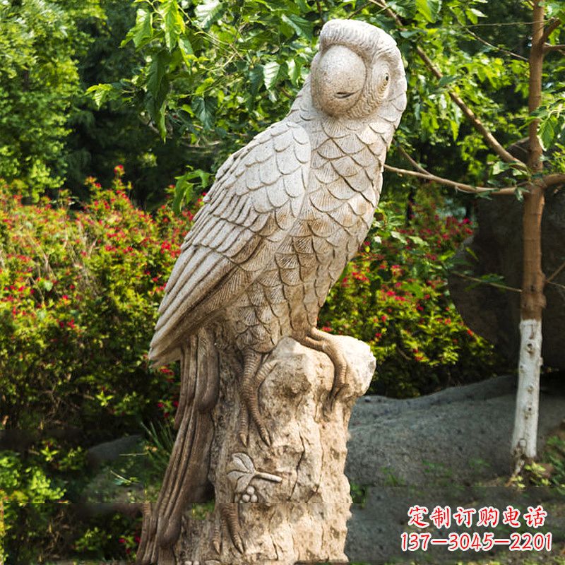 湖州大理石鹦鹉雕塑,完美点缀生活空间