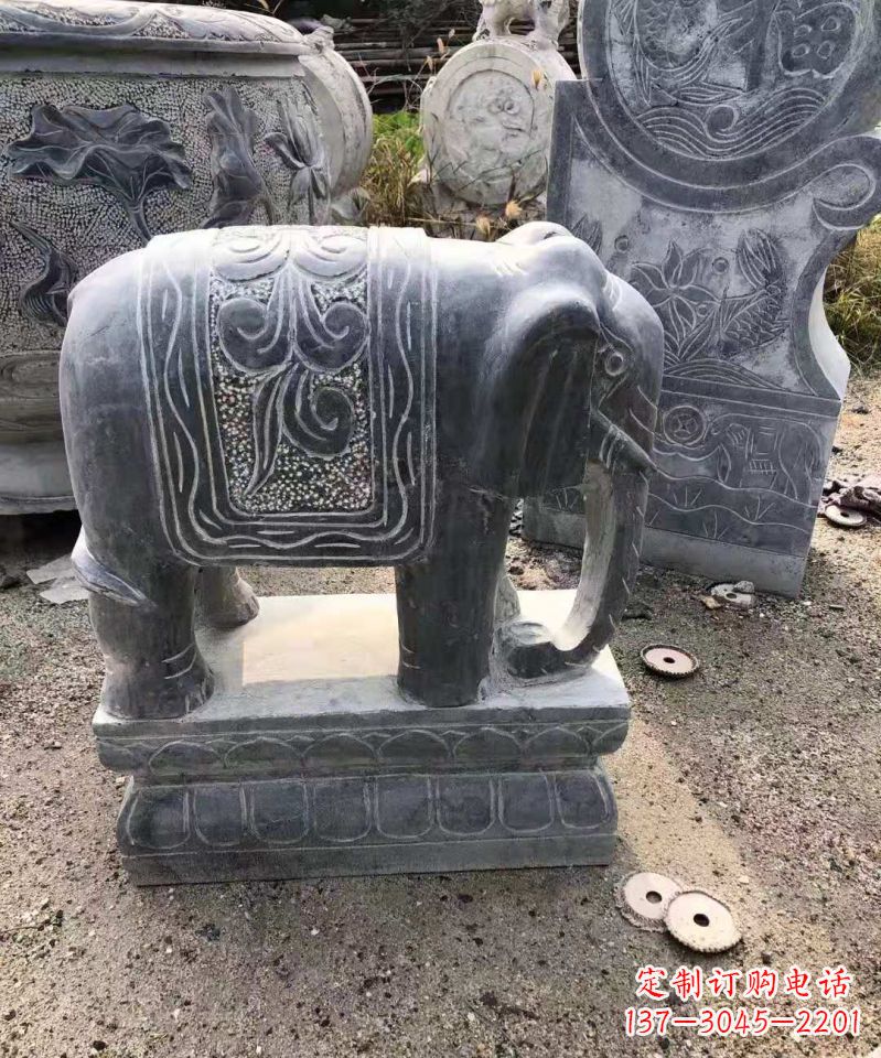湖州大理石大象雕塑