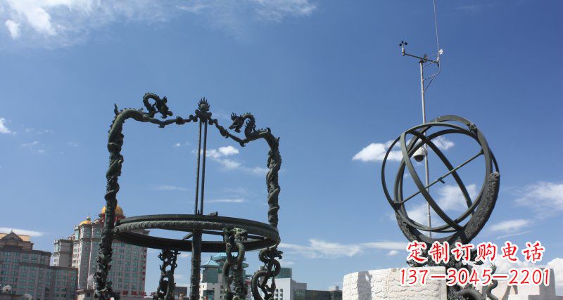 湖州大型浑天仪广场景观铜雕
