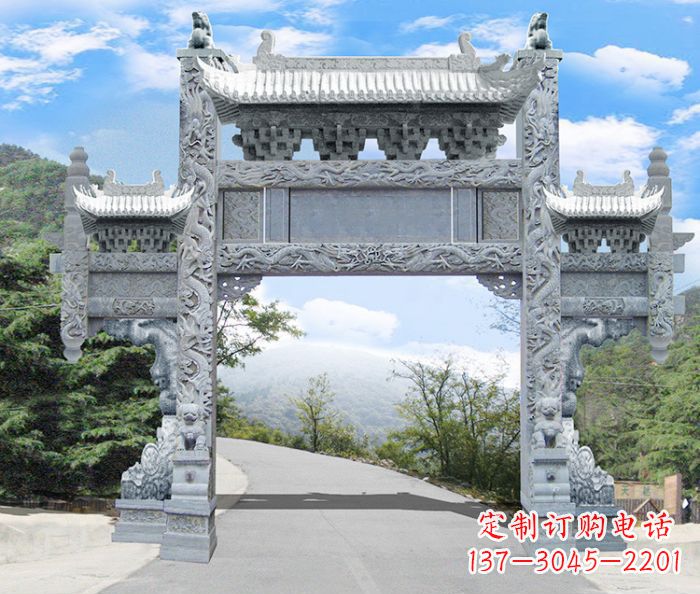 湖州精美牌坊雕塑