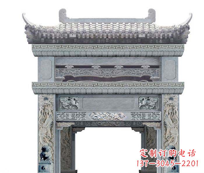 湖州精美石雕牌坊雕塑