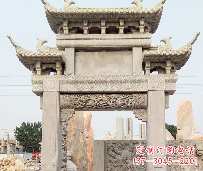 湖州特色大理石牌坊石雕