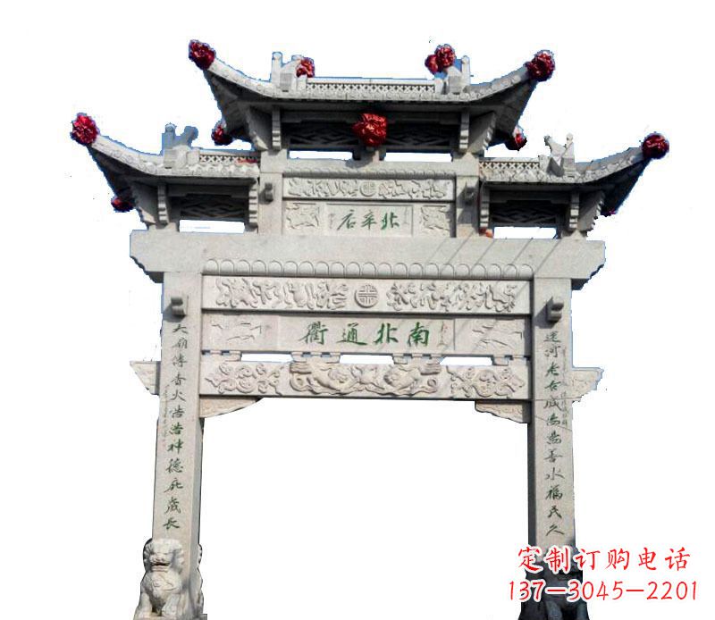 湖州精美石牌坊雕塑