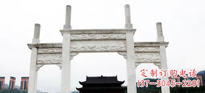 湖州道路大理石牌坊 (3)
