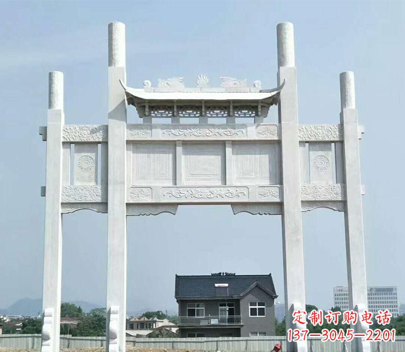湖州精美牌坊雕塑