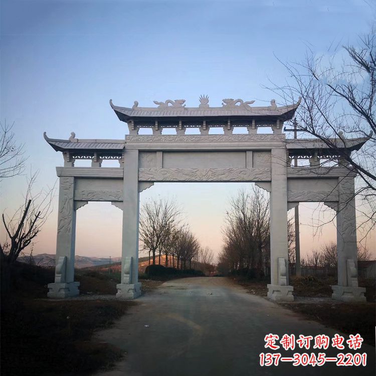 湖州品质卓越的道路三门石牌坊雕塑