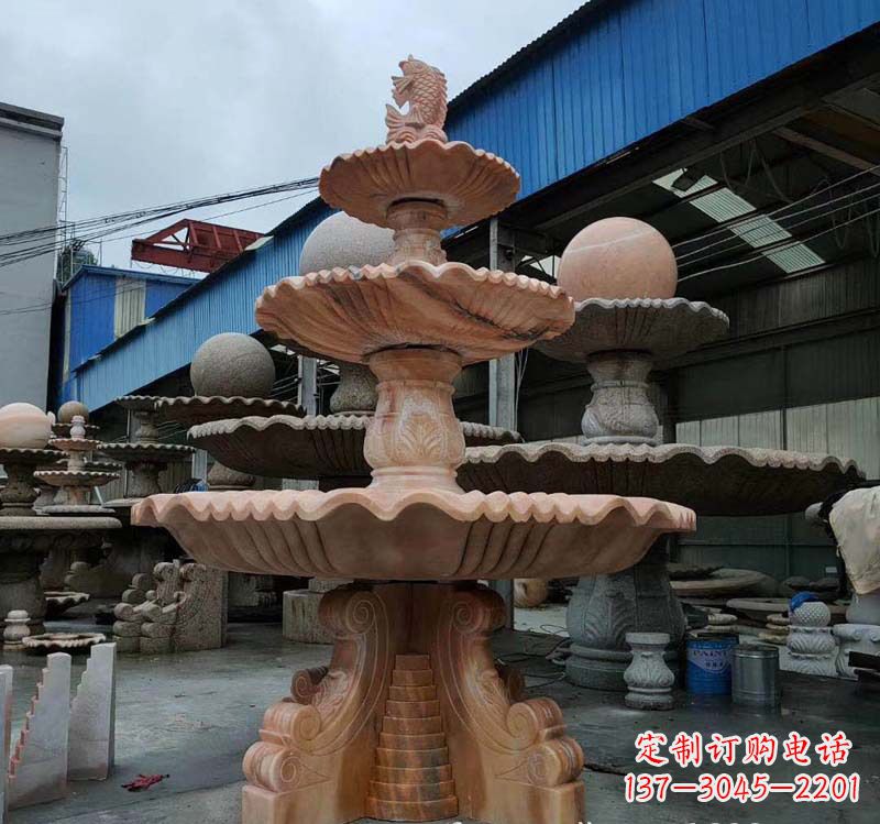 湖州高品质跌水钵石喷泉雕塑