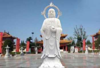 湖州大理石地藏菩萨雕塑象征佛法的传承