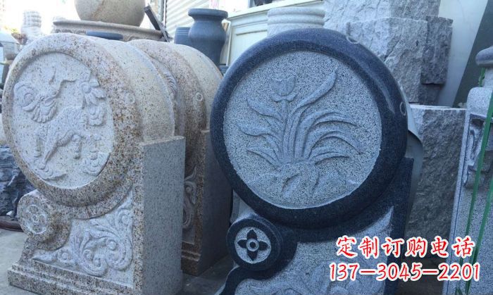 湖州传统仿古抱鼓门墩雕塑