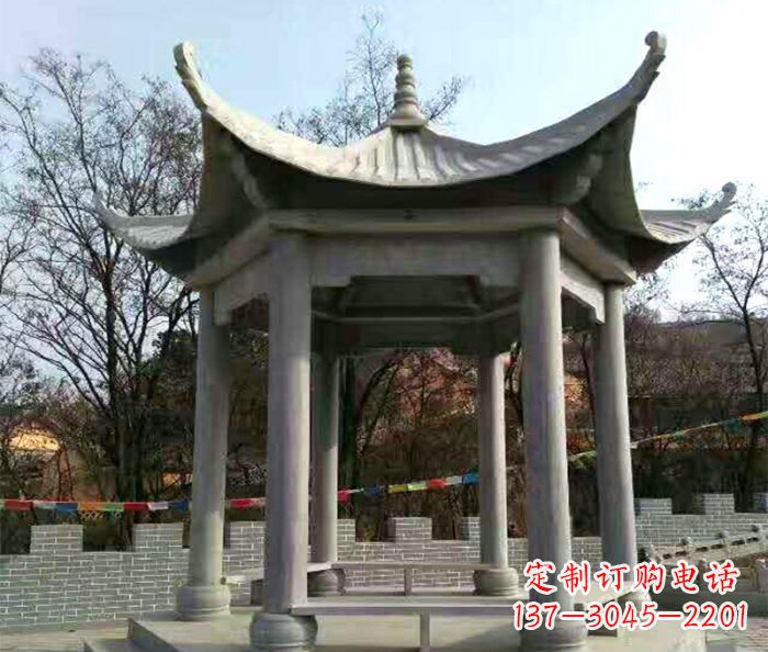 湖州仿古六角凉亭石雕