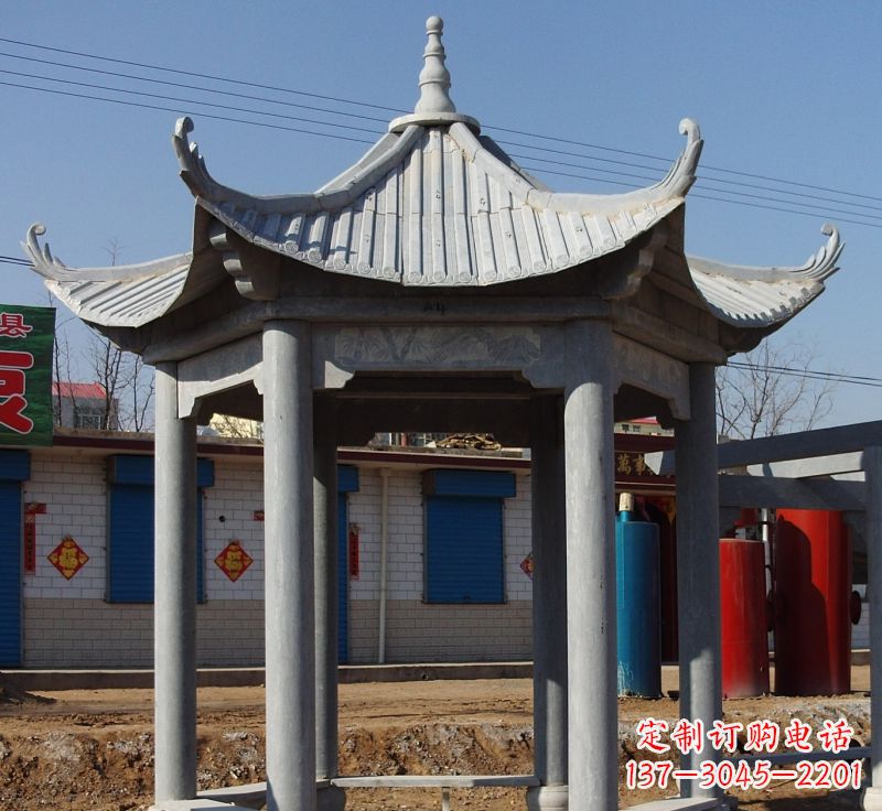 湖州精美仿古石雕凉亭