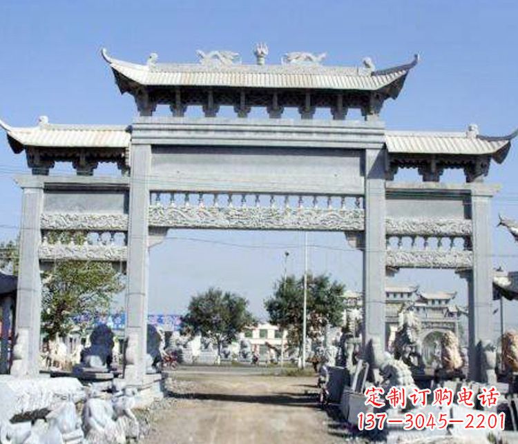 湖州仿古牌坊石雕精美定制