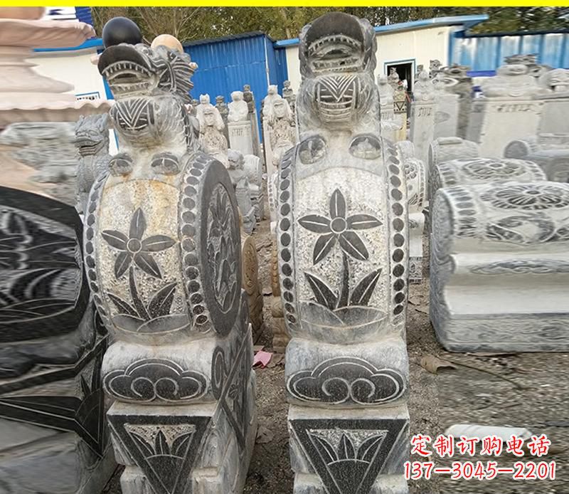 湖州仿古石门墩雕塑,传承历史文化