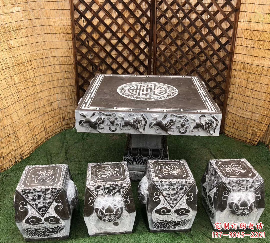 湖州仿古石桌凳公园景观石雕