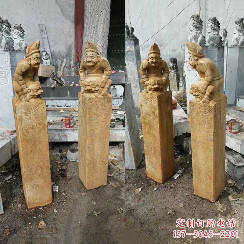 湖州经典仿古拴马桩雕塑