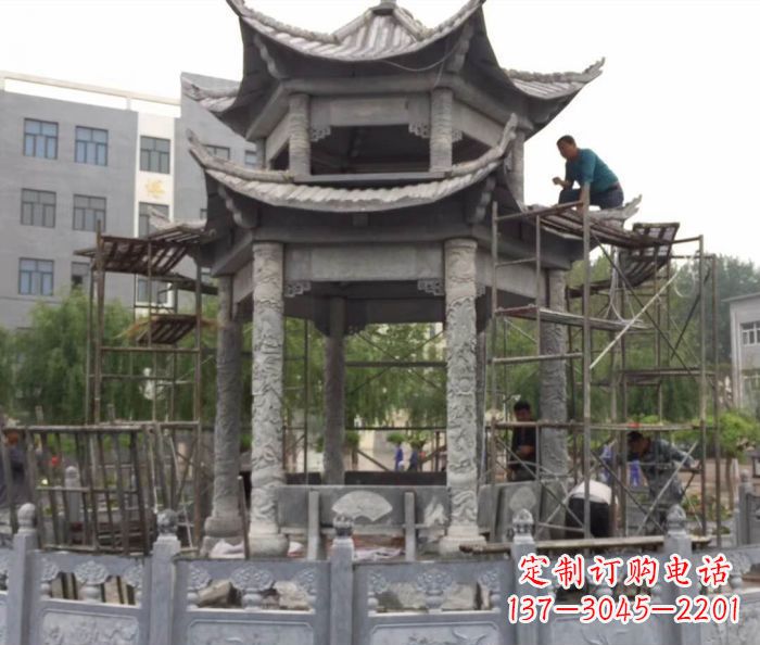 湖州仿古双层石雕凉亭