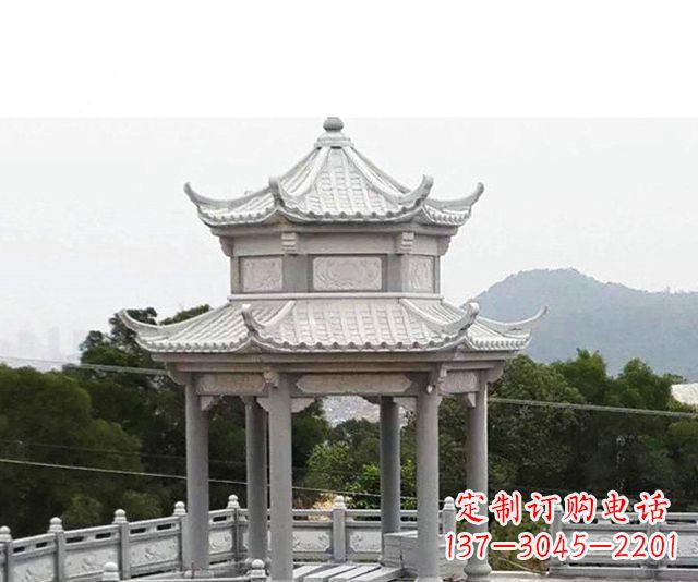 湖州仿古双层石雕凉亭