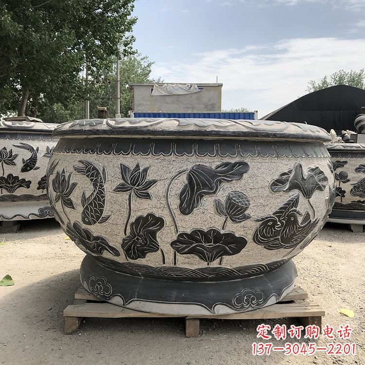 湖州精美仿古花盆雕塑