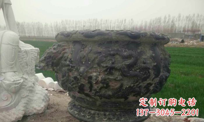 湖州仿古圆形水缸石雕