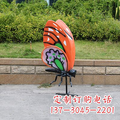 湖州高端红色蝴蝶雕塑